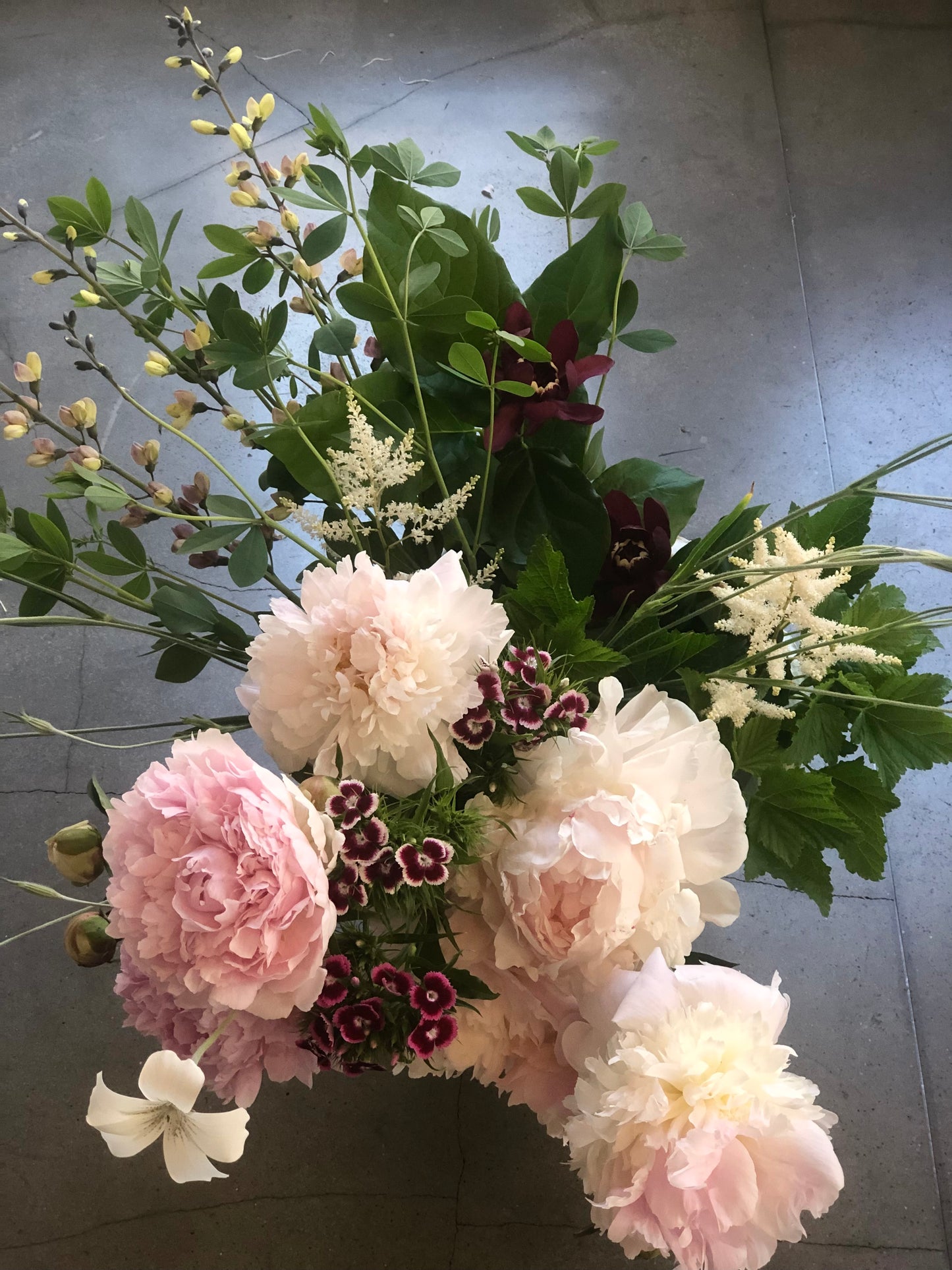 a bucket of flowers (to arrange at home)