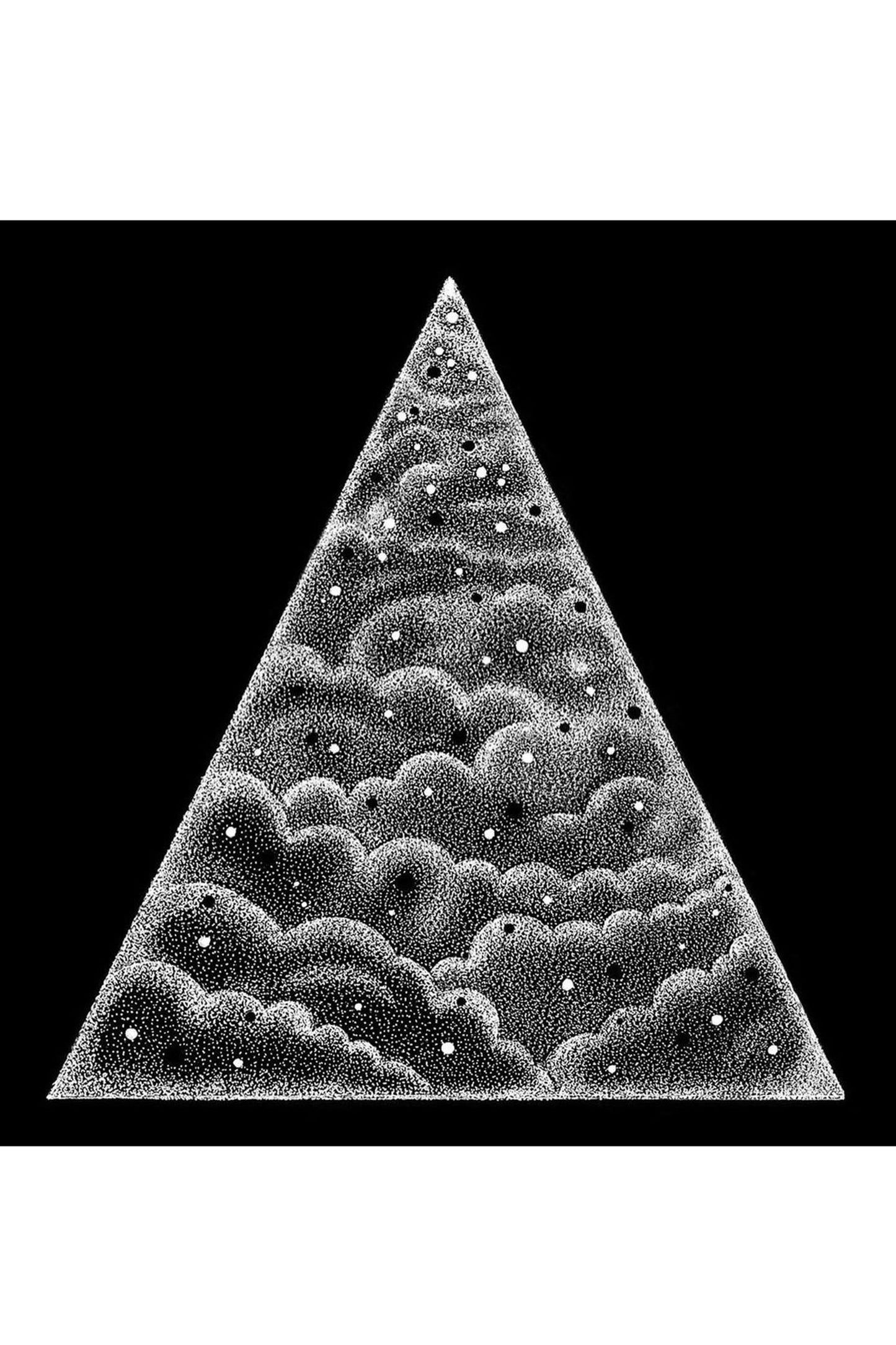 Cloud Pyramid - Screen Print On Black Paper
