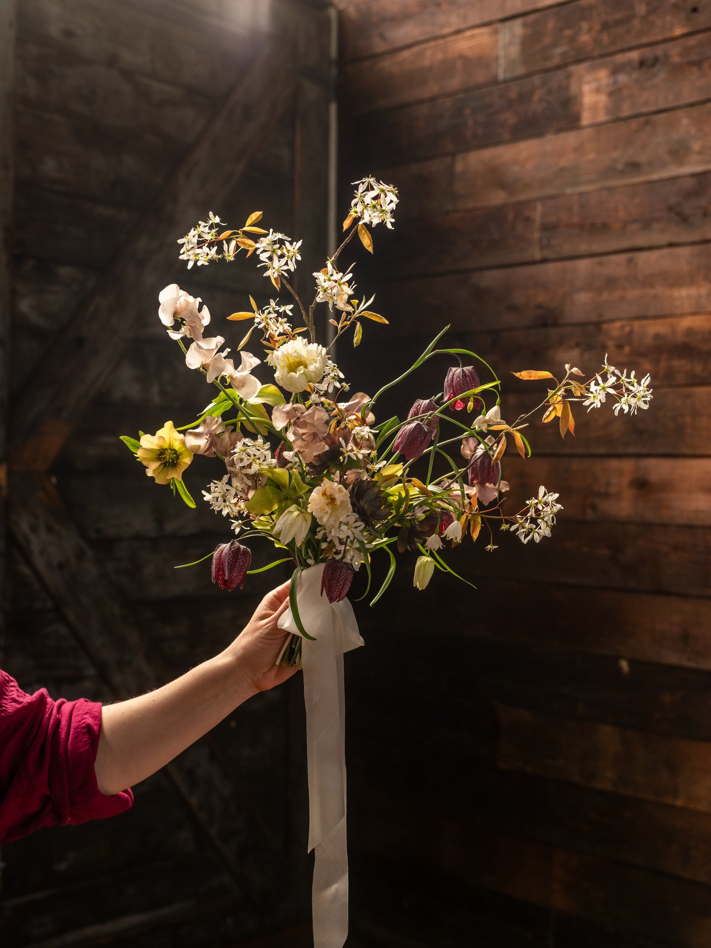 bridal bouquet and matching boutonnière